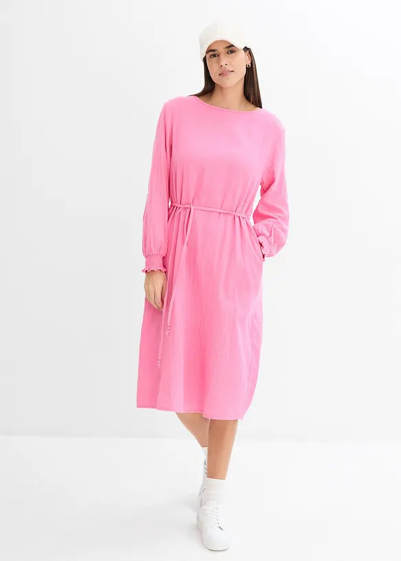 Jurk met zakken van mousseline, bonprix
