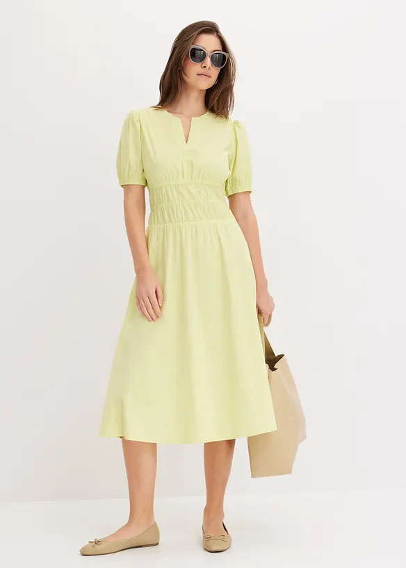 Midi jurk met elastische taille, bonprix