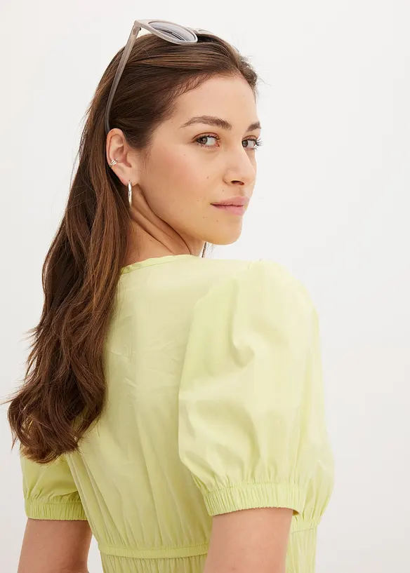 Midi jurk met elastische taille, bonprix