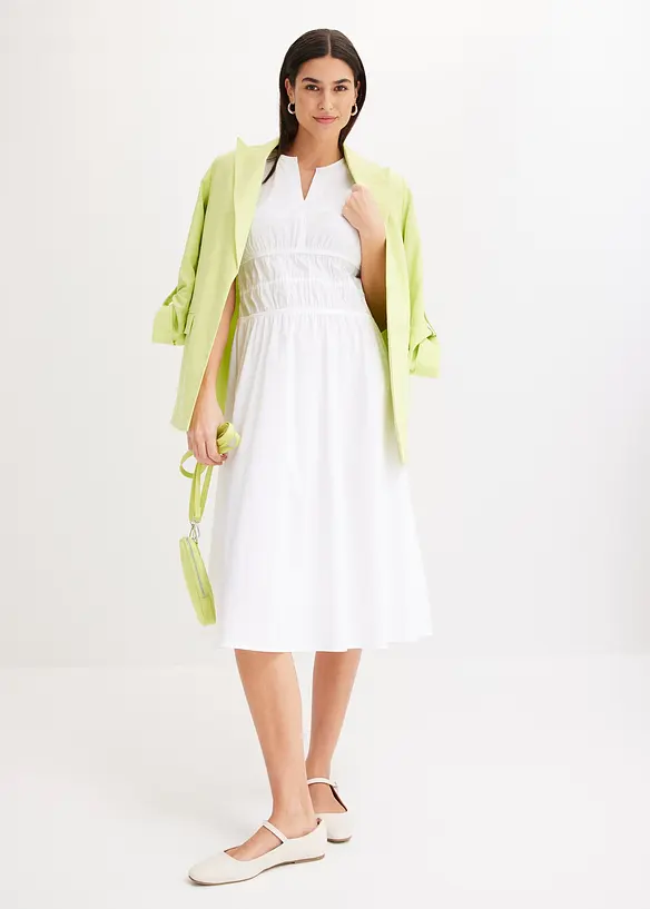 Linnen blazer met gerimpelde mouwen, bonprix