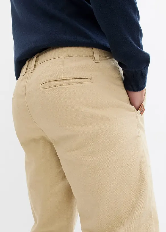 Relaxed fit chino van puur katoen, straight, bonprix