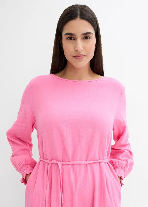 Jurk met zakken van mousseline, bonprix