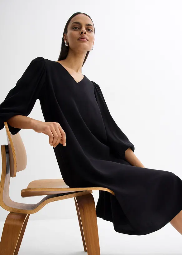 Midi jurk in een soepele viscose-mix, bonprix