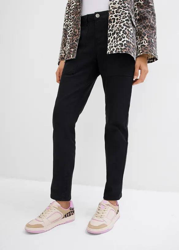 Twill broek van elastische katoenmix, bonprix