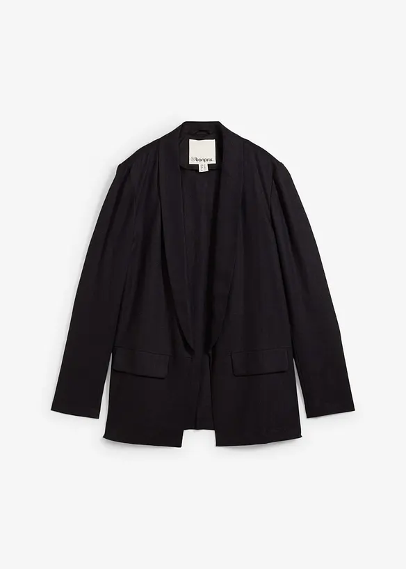 Wijde blazer in een mix van linnen en viscose, bonprix