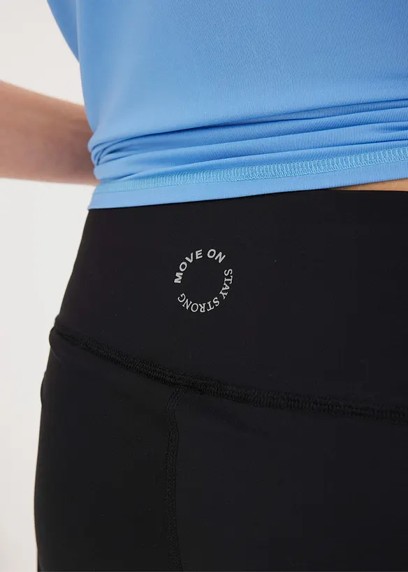Sportlegging met korte broek en mesh zakje voor gsm, bonprix