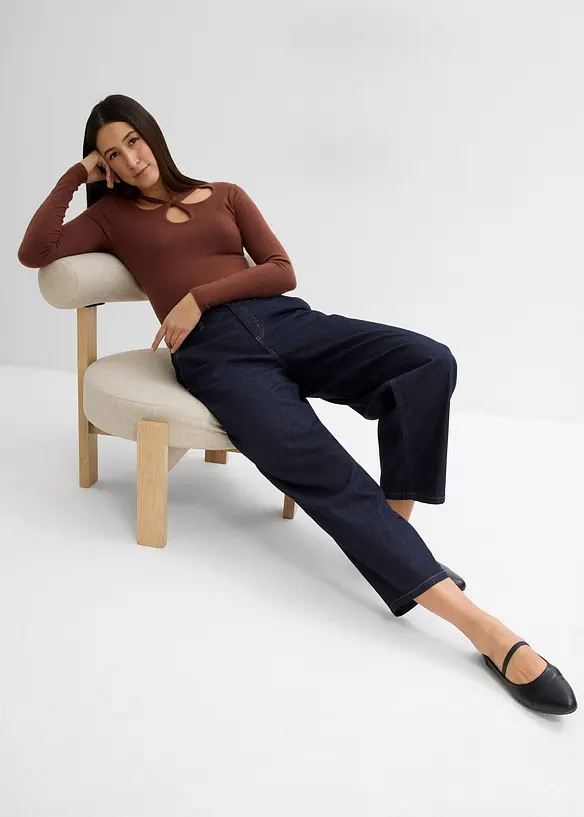 Ballonjeans mid waist, cropped, bonprix