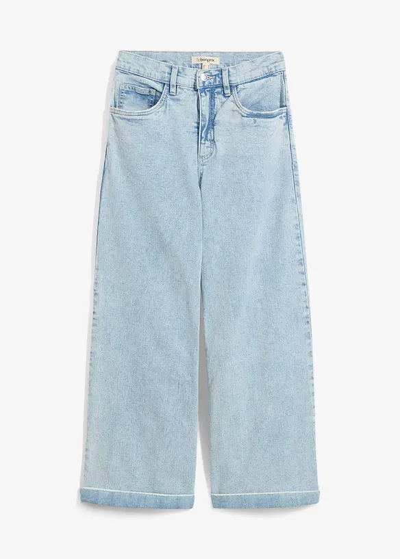 Wide Leg Jeans High Waist, cropped, bonprix