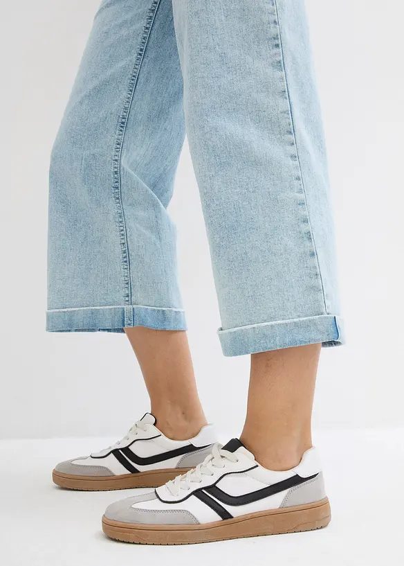 Wide Leg Jeans High Waist, cropped, bonprix