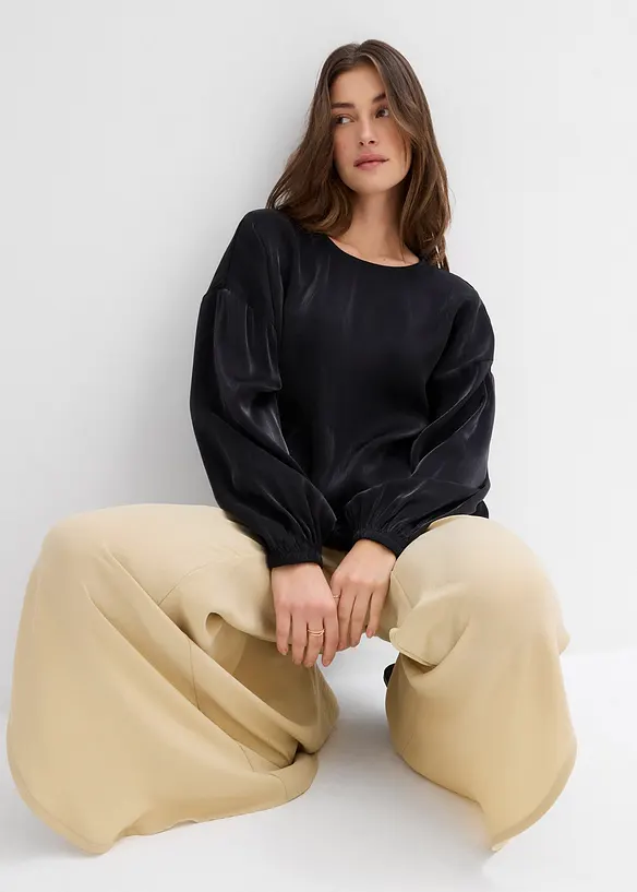 Oversized blouse in een viscose-mix, bonprix