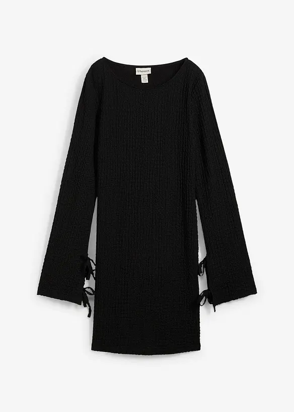 Mini jurk van gestructureerde crêpe, bonprix