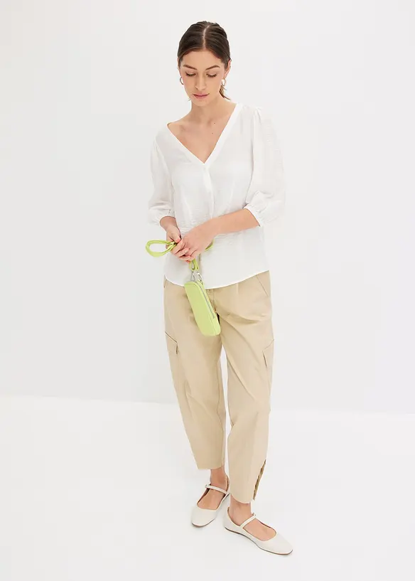 Blouse van fijne viscosemix, bonprix