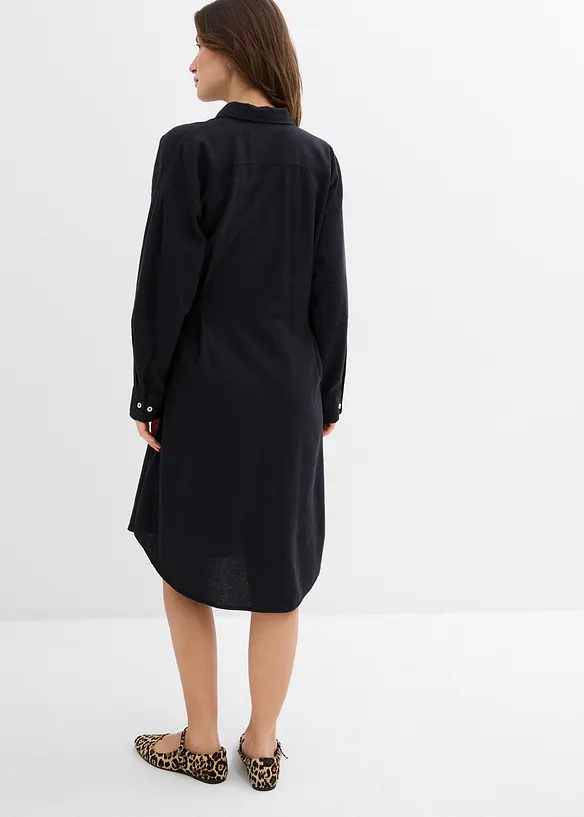 Asymmetrische overhemdblouse van viscosemix, bonprix