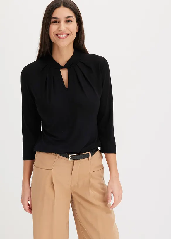 Shirt met 3/4 mouwen en twist, bonprix