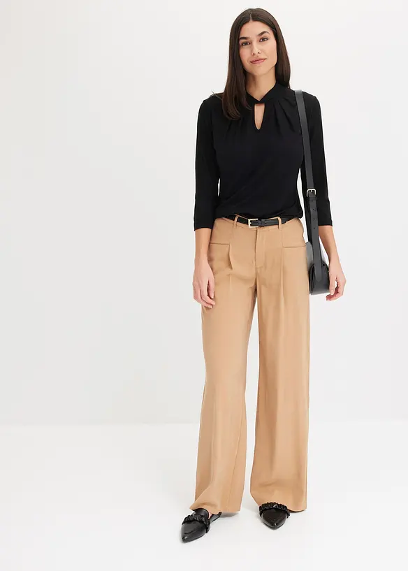Shirt met 3/4 mouwen en twist, bonprix