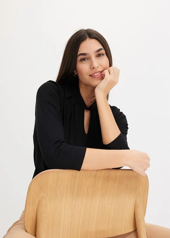 Shirt met 3/4 mouwen en twist, bonprix