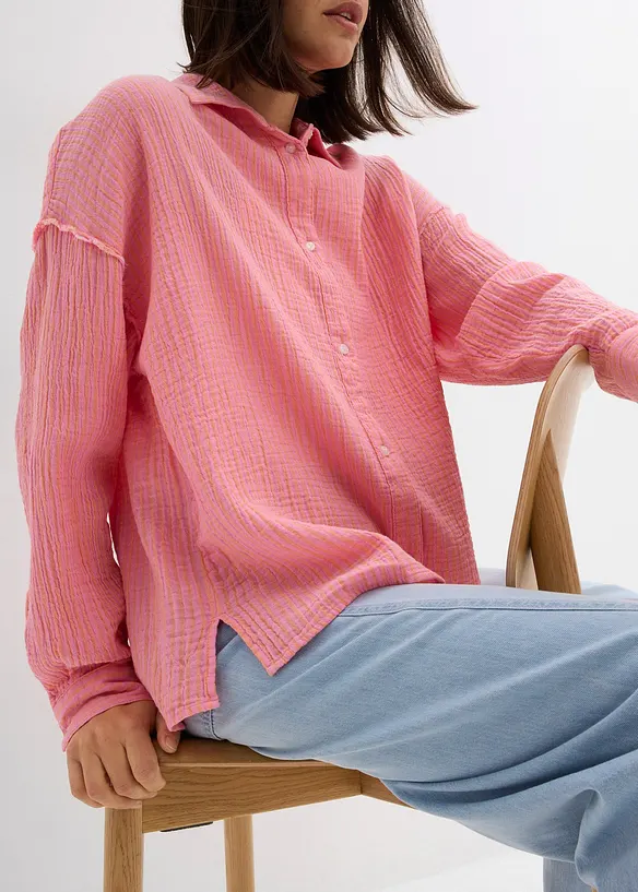 Overhemdblouse van mousseline, bonprix