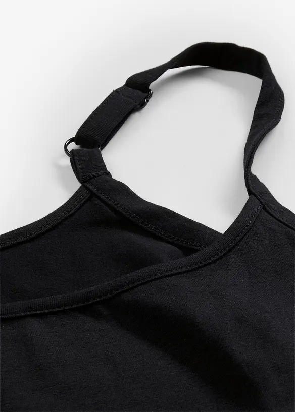 Lange spaghetti top met biologisch katoen (set van 2), bonprix