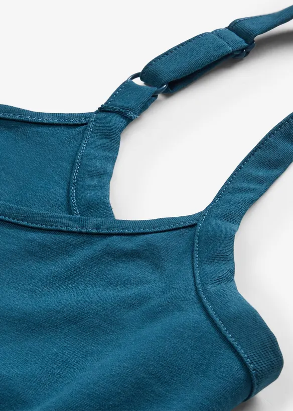 Lange spaghetti top met biologisch katoen (set van 2), bonprix