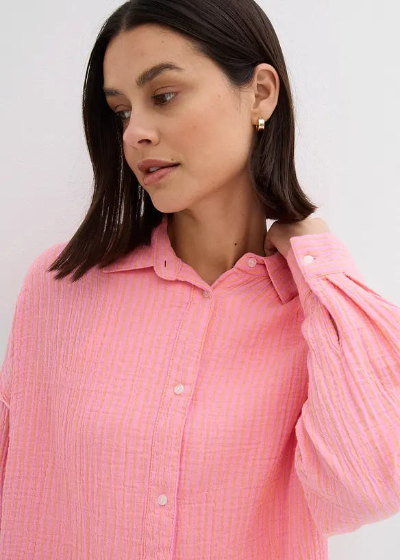 Overhemdblouse van mousseline, bonprix