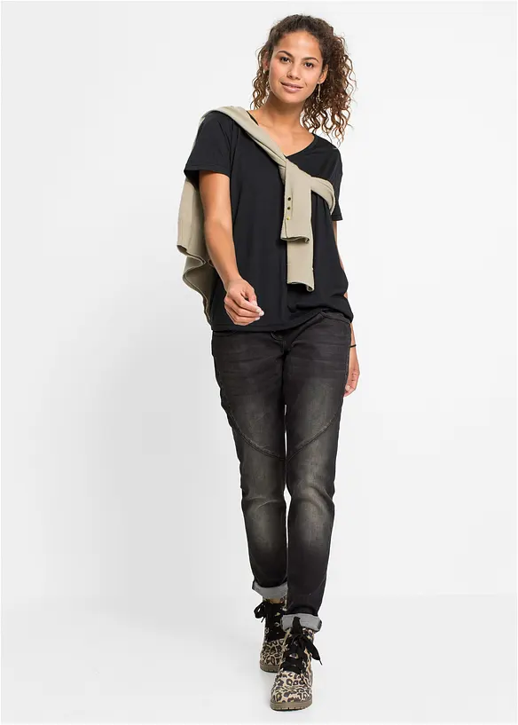 T-shirt met V-hals, bonprix
