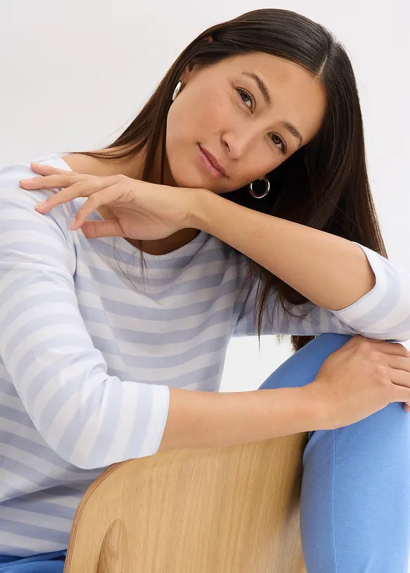 Shirt met 3/4 mouwen en boothals, bonprix