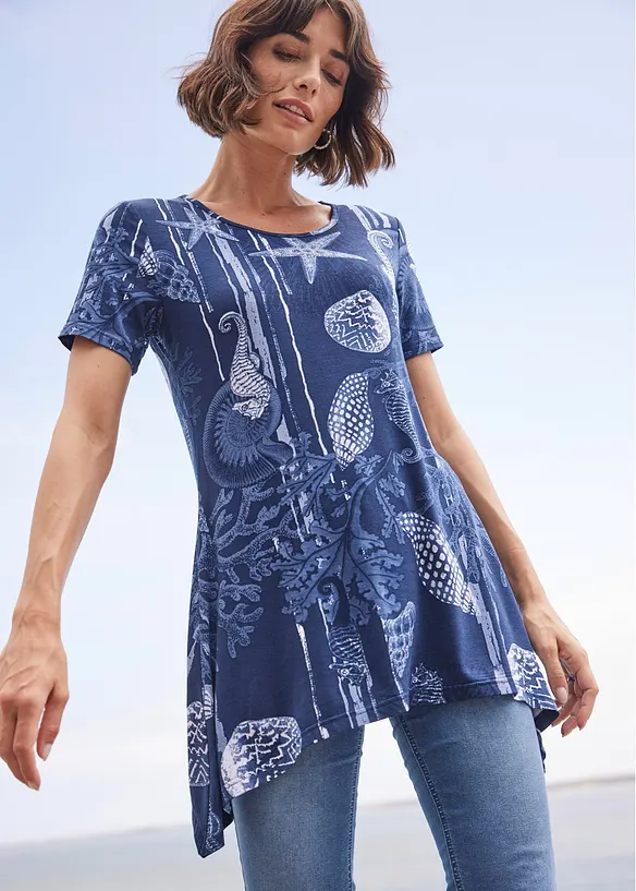 Longshirt van een zachte viscosemix, bonprix