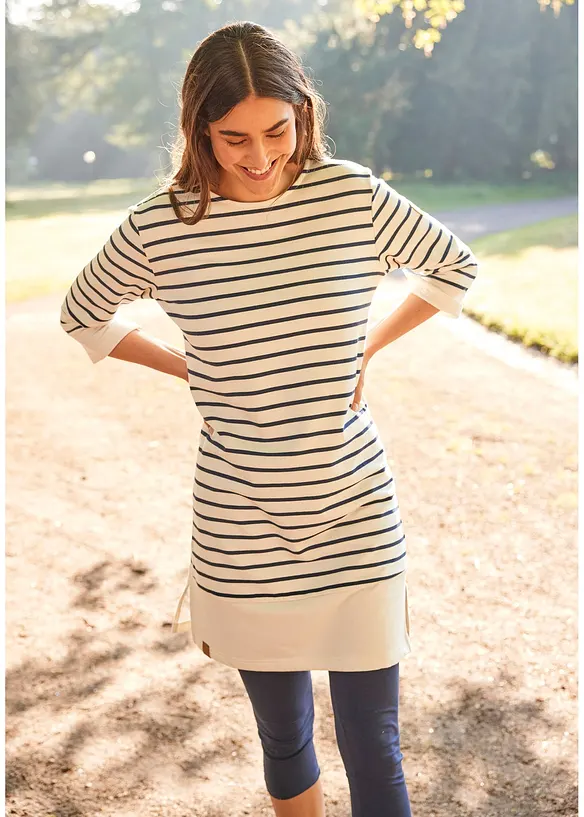 Sweatjurk met 3/4 mouwen, bonprix