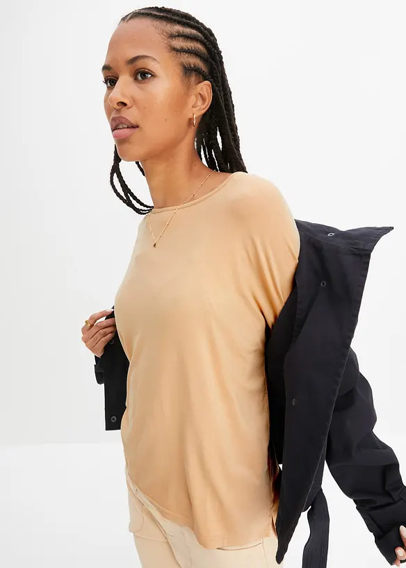 Boxy shirt in een zachte viscosemix, bonprix