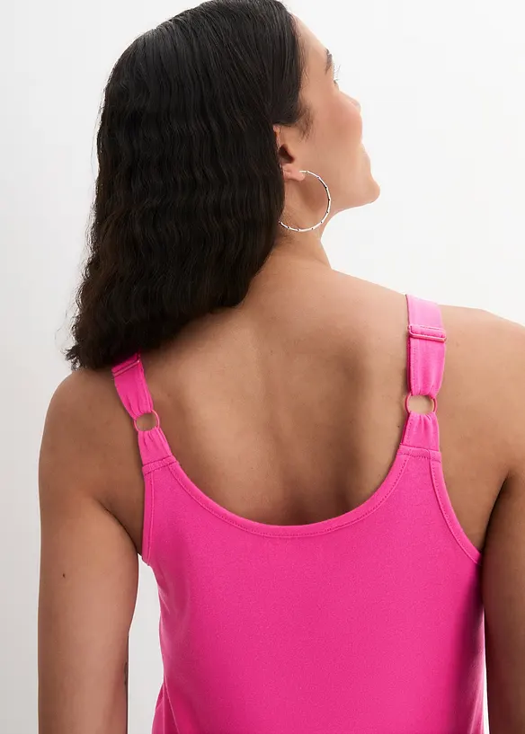 Katoenen longtop met verstelbare schouderbandjes (set van 2), bonprix