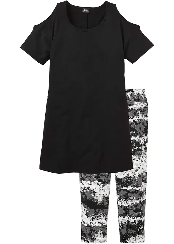 Capri pyjama met korte mouwen (2-dlg. set), bonprix