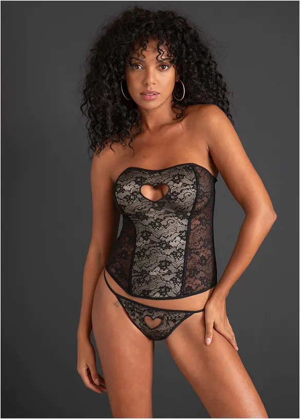 Bustier en string (2-dlg. set), bonprix