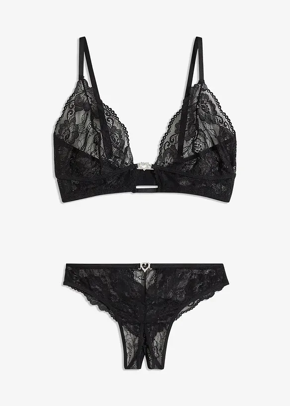 Bralette en string ouvert (2-dlg. set), bonprix