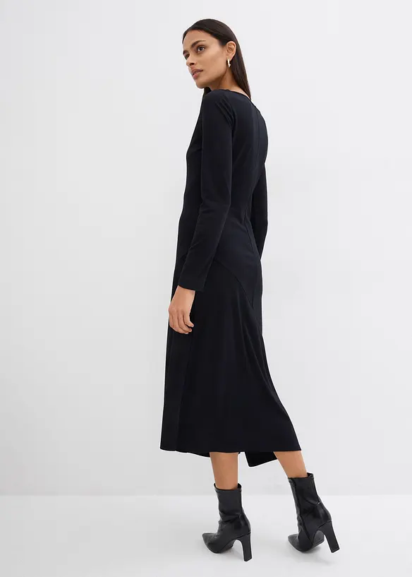 Asymmetrische midi-jurk van viscosemix, bonprix