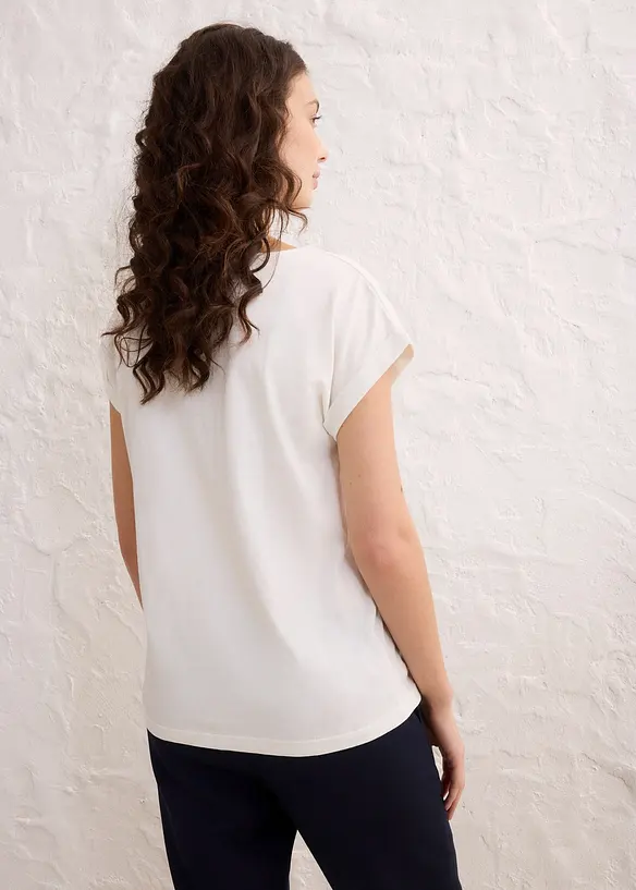 Shirt met zijde, bonprix