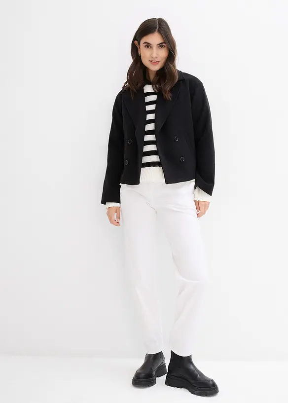 Oversized blouse van katoen met 3/4 mouwen, bonprix