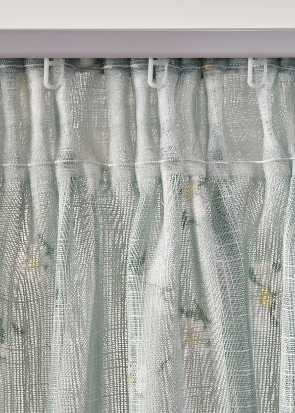 Gordijn van gerecycled polyester met bloemenprint (1 stuk), bonprix