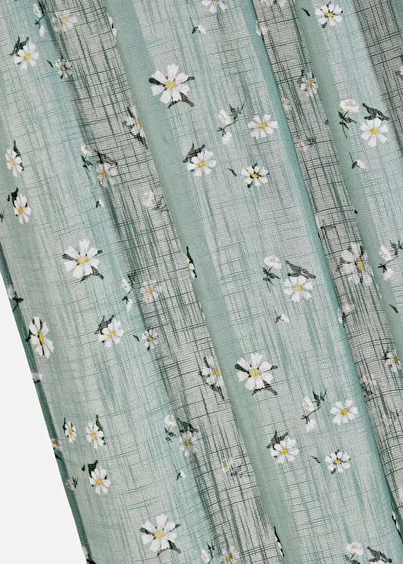 Gordijn van gerecycled polyester met bloemenprint (1 stuk), bonprix