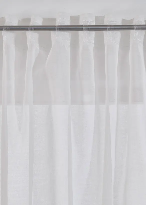 Transparant gordijn met bloemenprint (1 stuk), bonprix