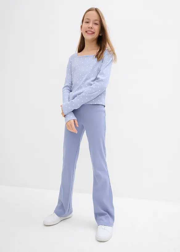 Geribde longsleeve van biologisch katoen, bonprix