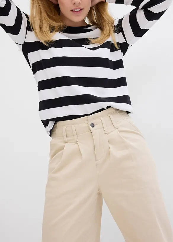 Twill broek cropped, bonprix