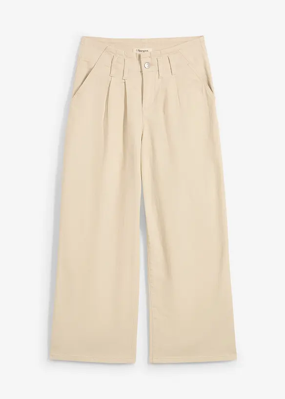 Twill broek cropped, bonprix