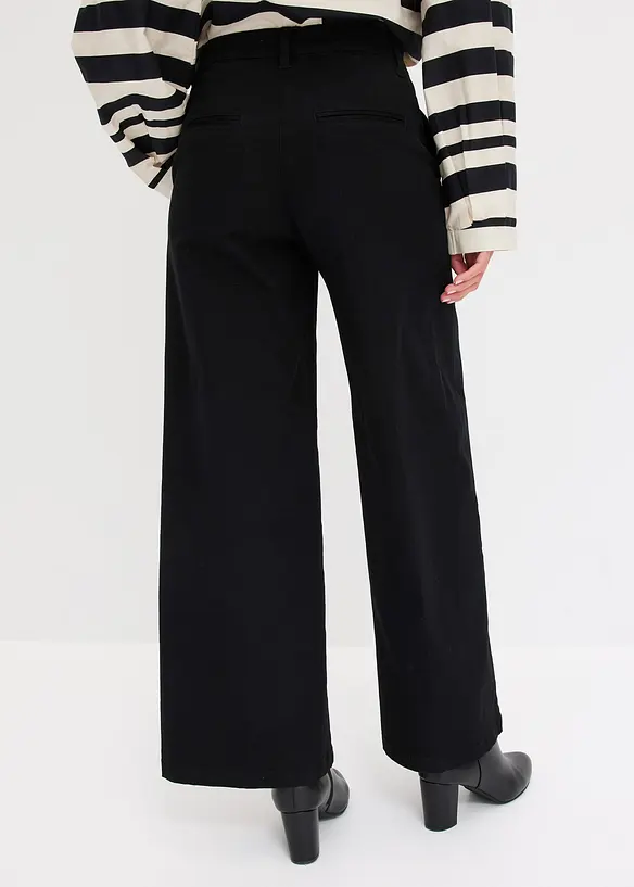 Twill broek met sierknopen, bonprix