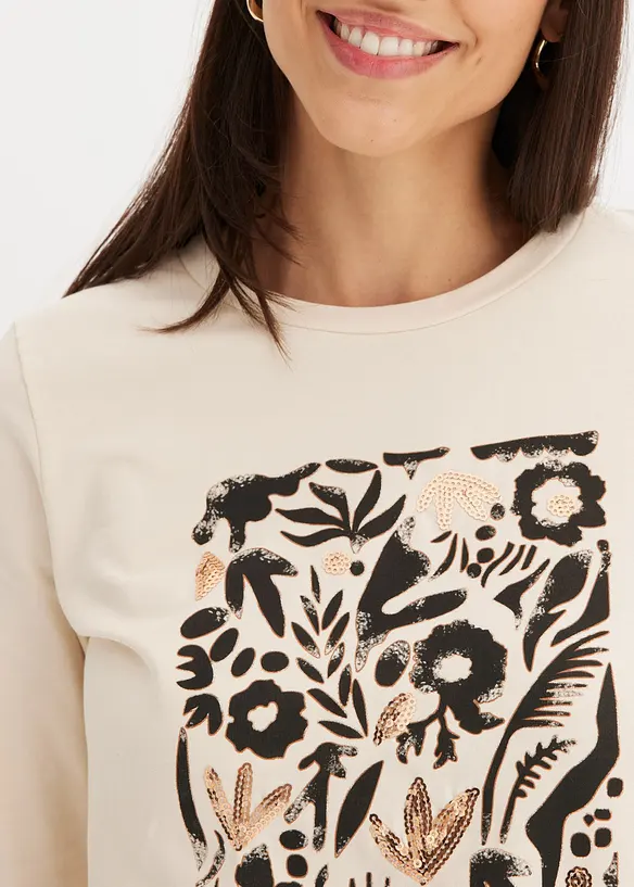 Longsleeve met biologisch katoen, bonprix