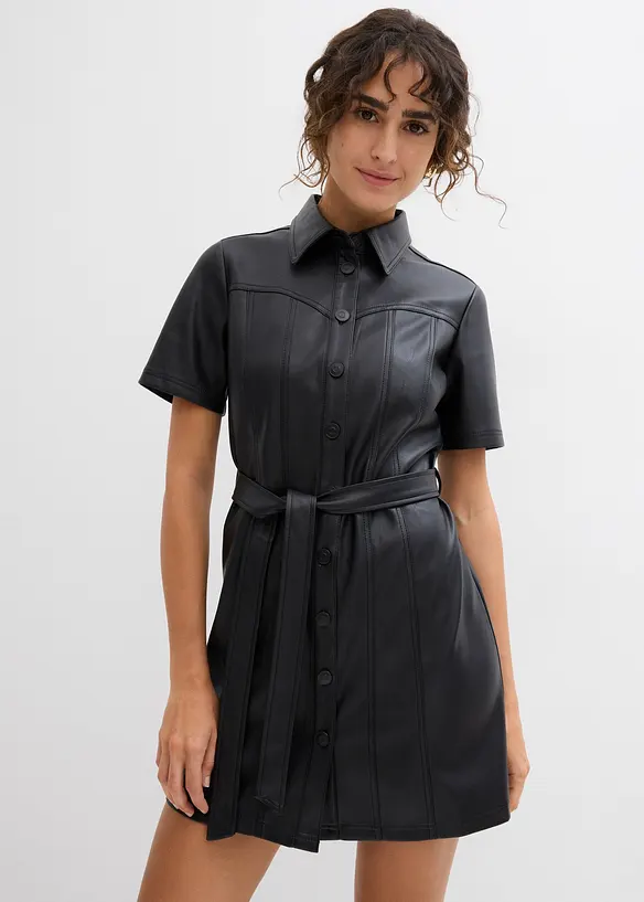 Imitatieleren jurk, bonprix