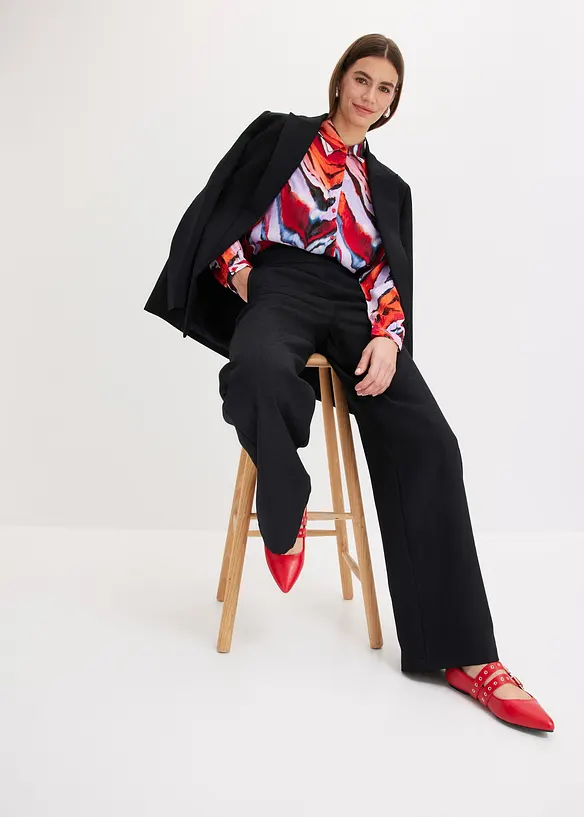 Marlene Dietrich broek in linnen-look met een elegante band, bonprix