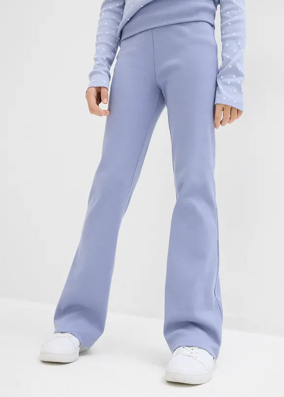 Geribde jersey broek met biologisch katoen, bonprix