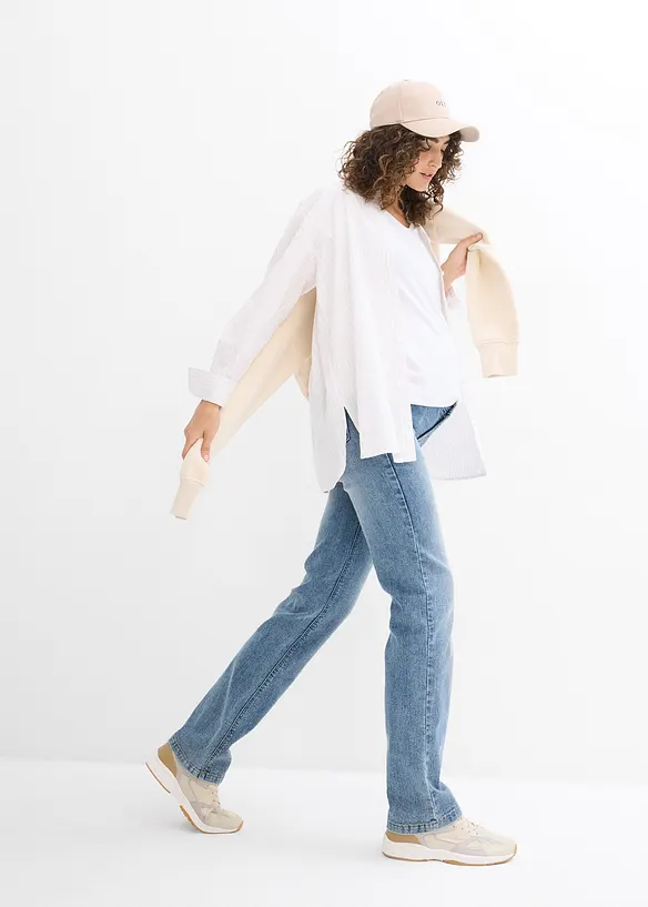 2-in-1 zwangerschapsjeans van katoen, straight, bonprix