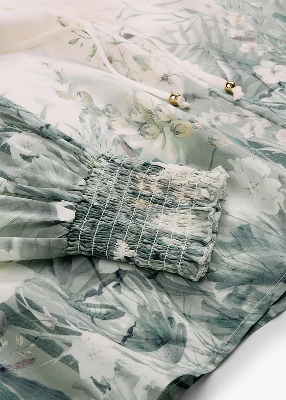 Blouse met zijde, bonprix