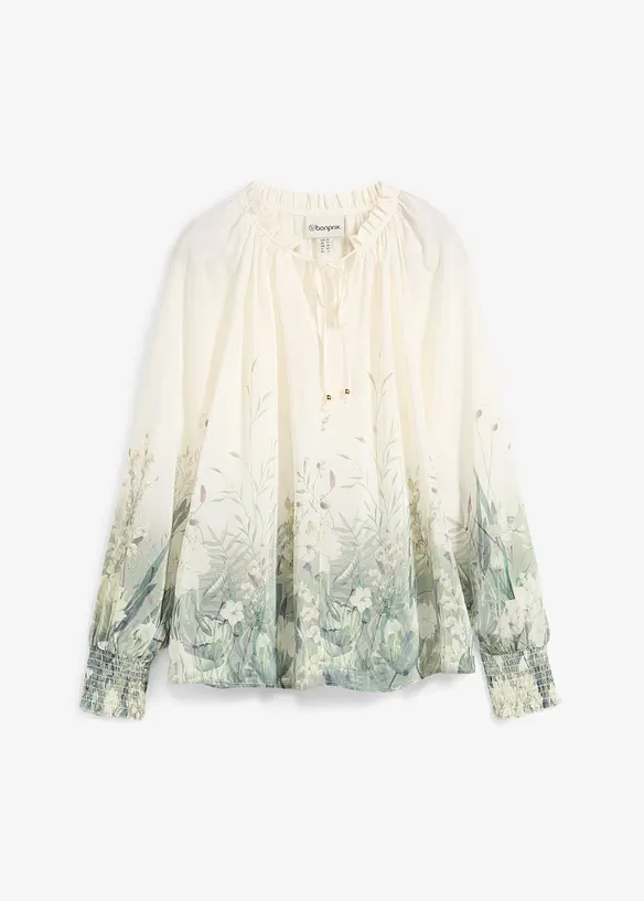 Blouse met zijde, bonprix
